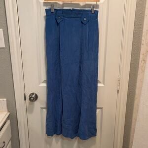 NWT‎ Deadstock Western Maxi/Midi Icy Blue Made In USA Skirt Size Medium
